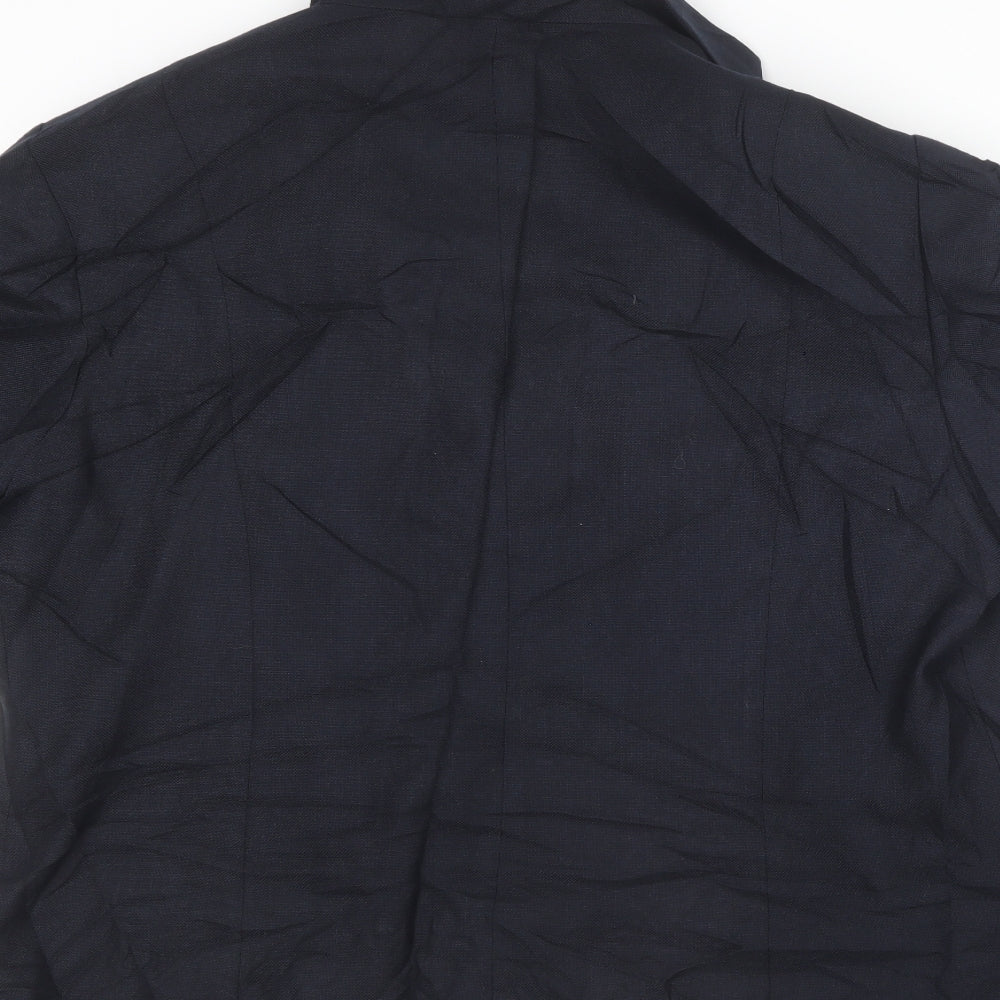 Bianco Womens Blue Jacket Blazer Size 18