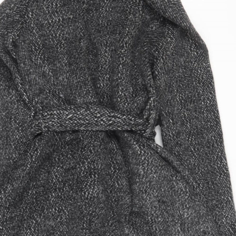 Voulez-Vous Womens Black Overcoat Coat Size 8