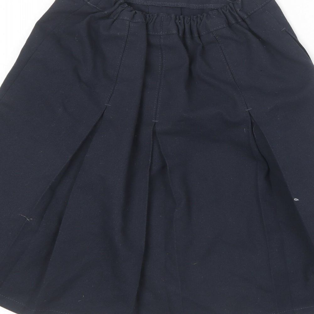Marks and Spencer Girls Blue Polyester A-Line Skirt Size 10-11 Years Regular