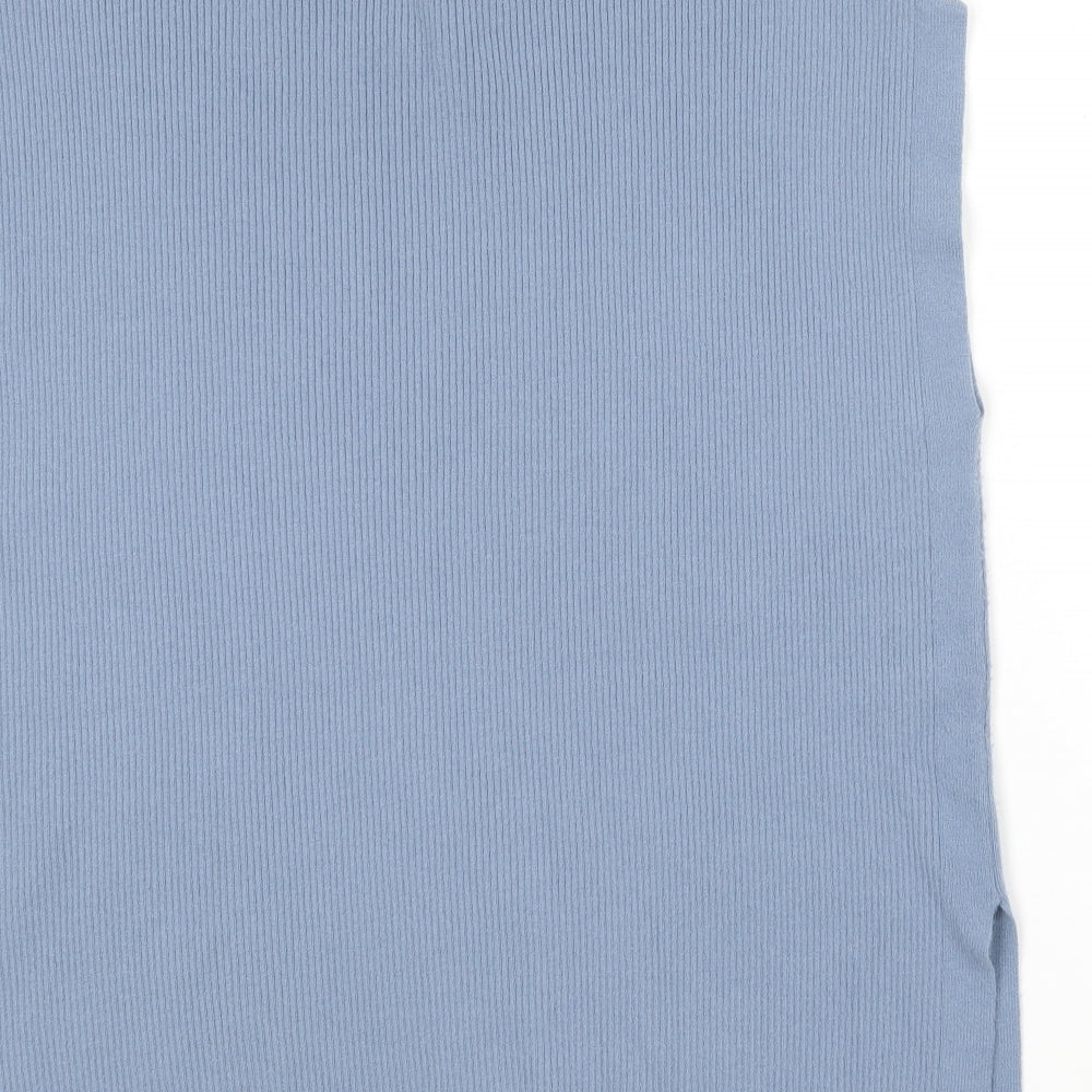 Gallery Womens Blue Round Neck Polyester Pullover Jumper Size M