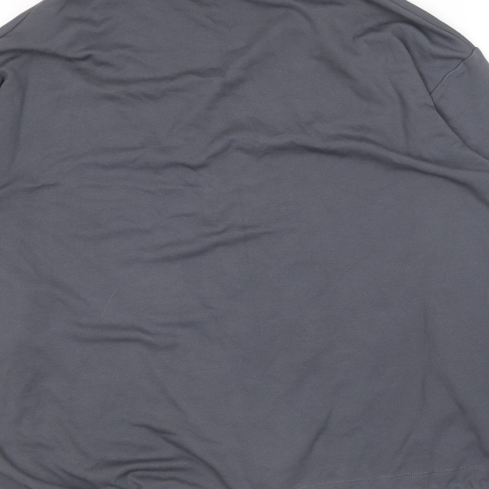 Gallery Womens Grey Crew Neck Viscose Pullover Jumper Size L