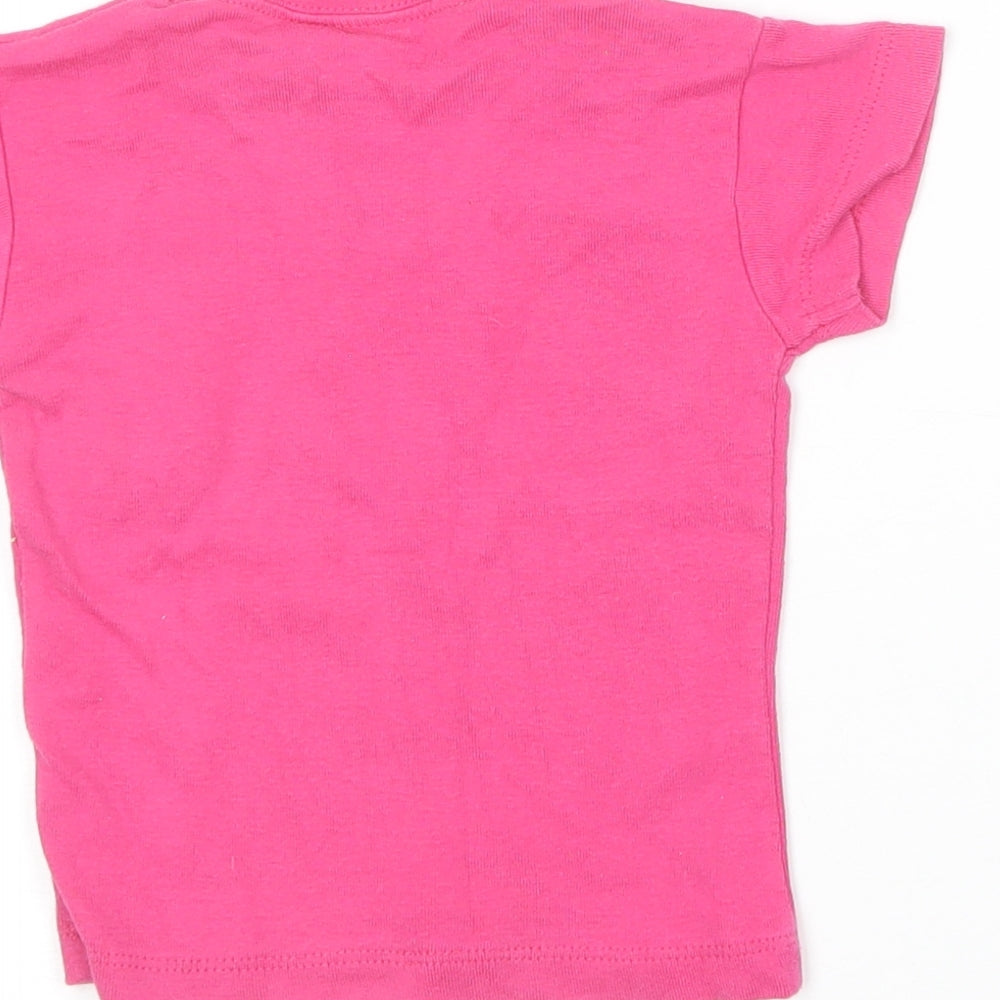 Impulse Wear Baby Pink Cotton Basic T-Shirt Size 12 Months Round Neck - Mallorca