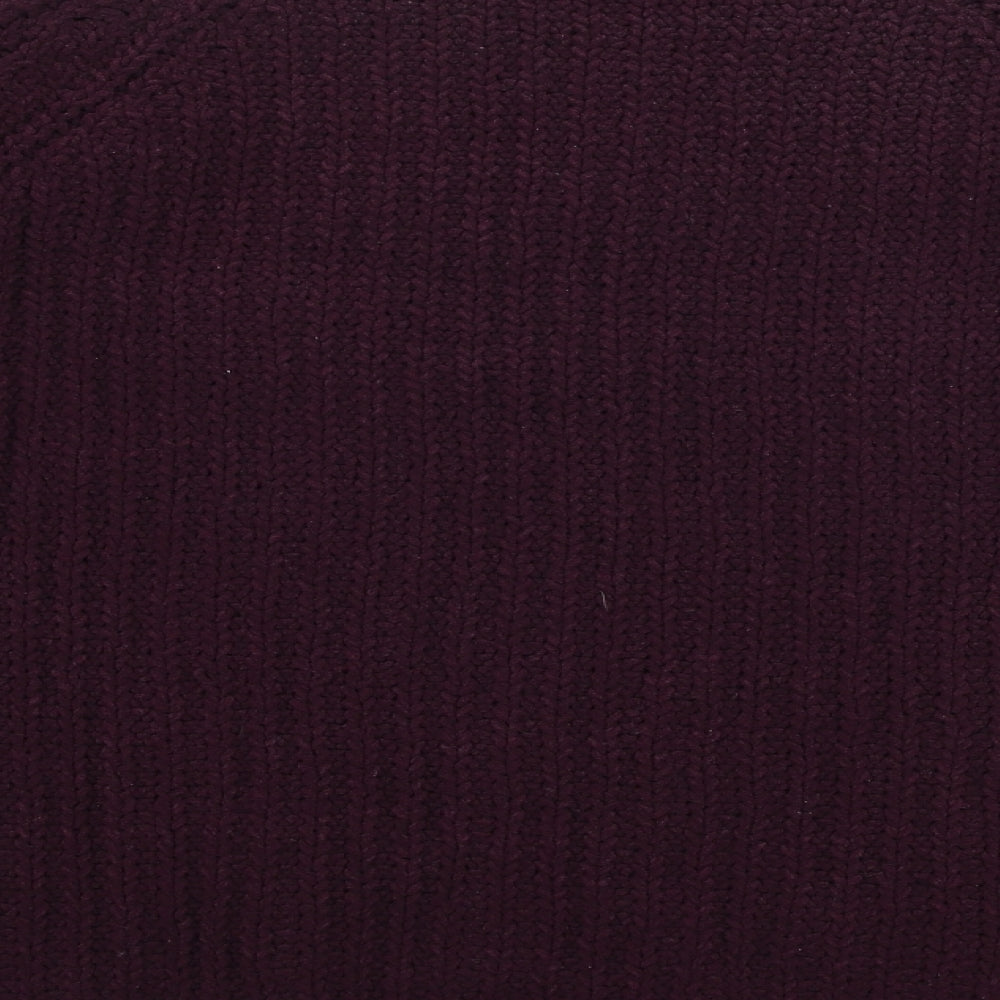 Marks & Spencer Womens Purple High Neck Polyester Pullover Jumper Size M