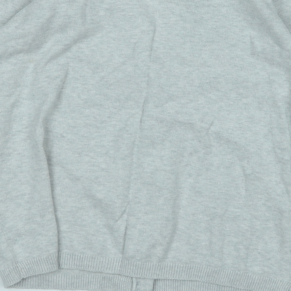 Atmosphere Womens Grey V-Neck Cotton Pullover Jumper Size 6