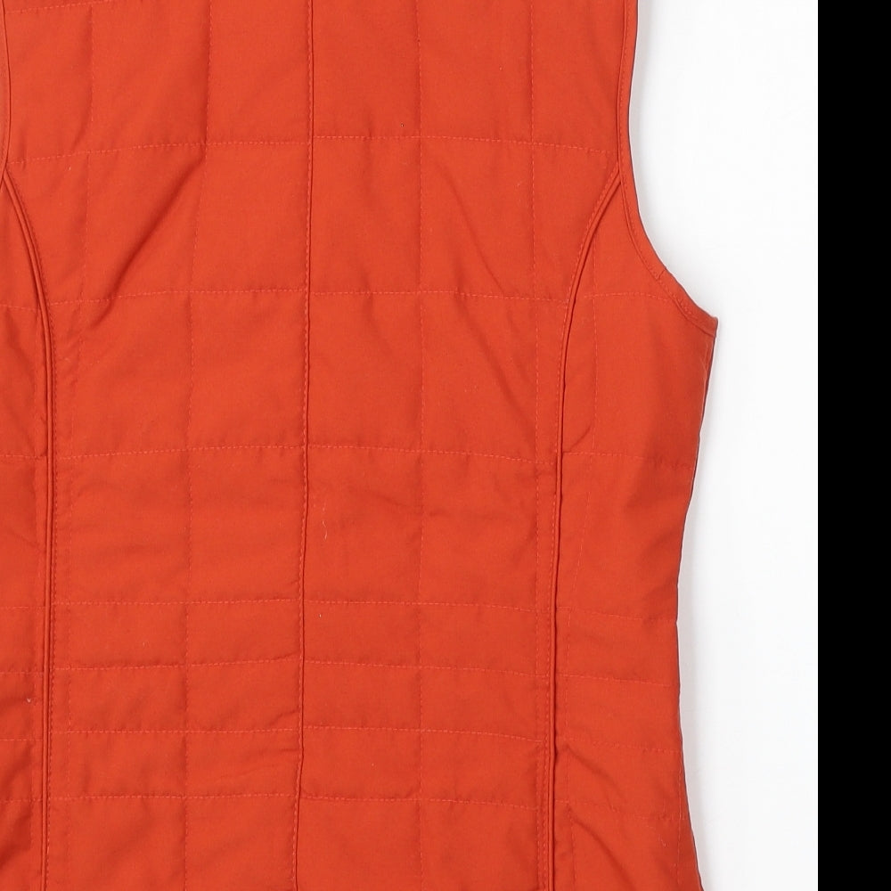 Marco Pecci Womens Orange Gilet Jacket Size 6 Zip