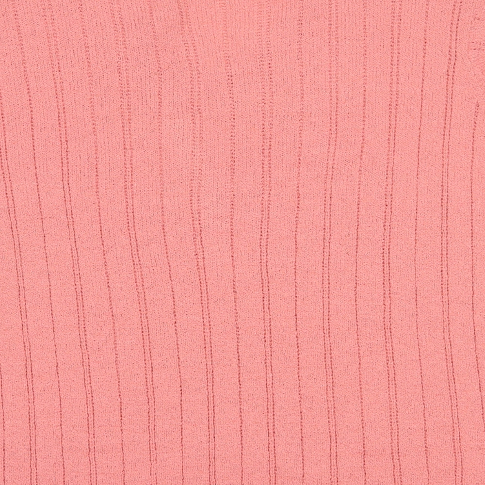 Berkertex Womens Pink V-Neck Acrylic Pullover Jumper Size 18