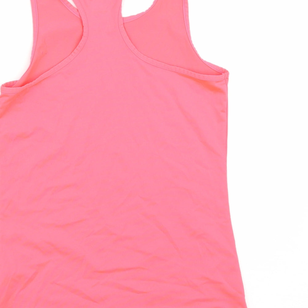 Dunnes Stores Girls Pink Polyester Basic Tank Size 9-10 Years Round Neck