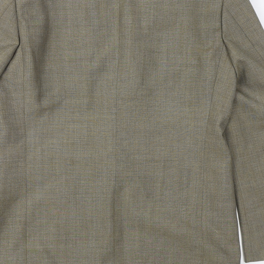 Fifty Mens Beige Polyester Jacket Suit Jacket Size 36