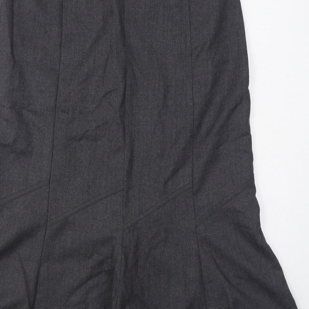 Marcona Womens Grey Wool Trumpet Skirt Size 8 Zip