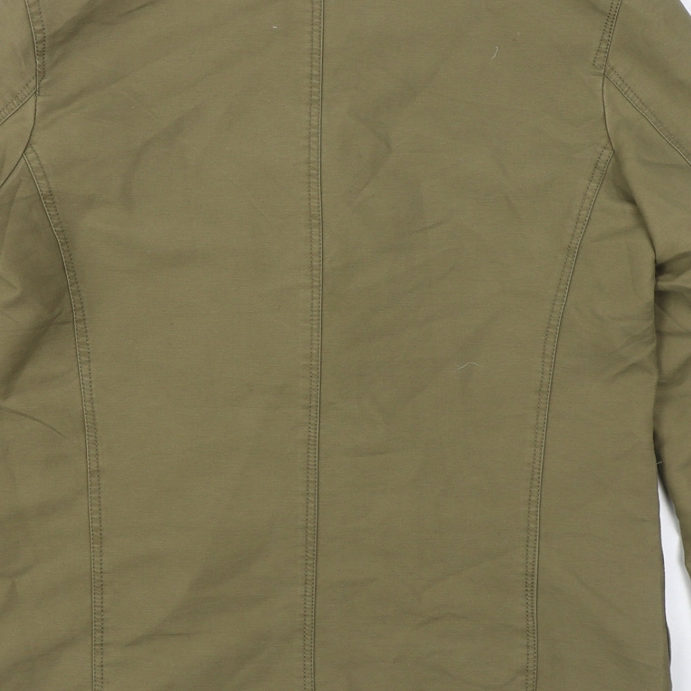 Oulaijie Mens Green Polyester Jacket Suit Jacket Size 40