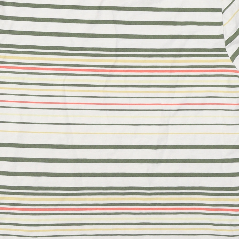 Gray & Osbourn Womens Multicoloured Striped Viscose Basic T-Shirt Size 12 Scoop Neck