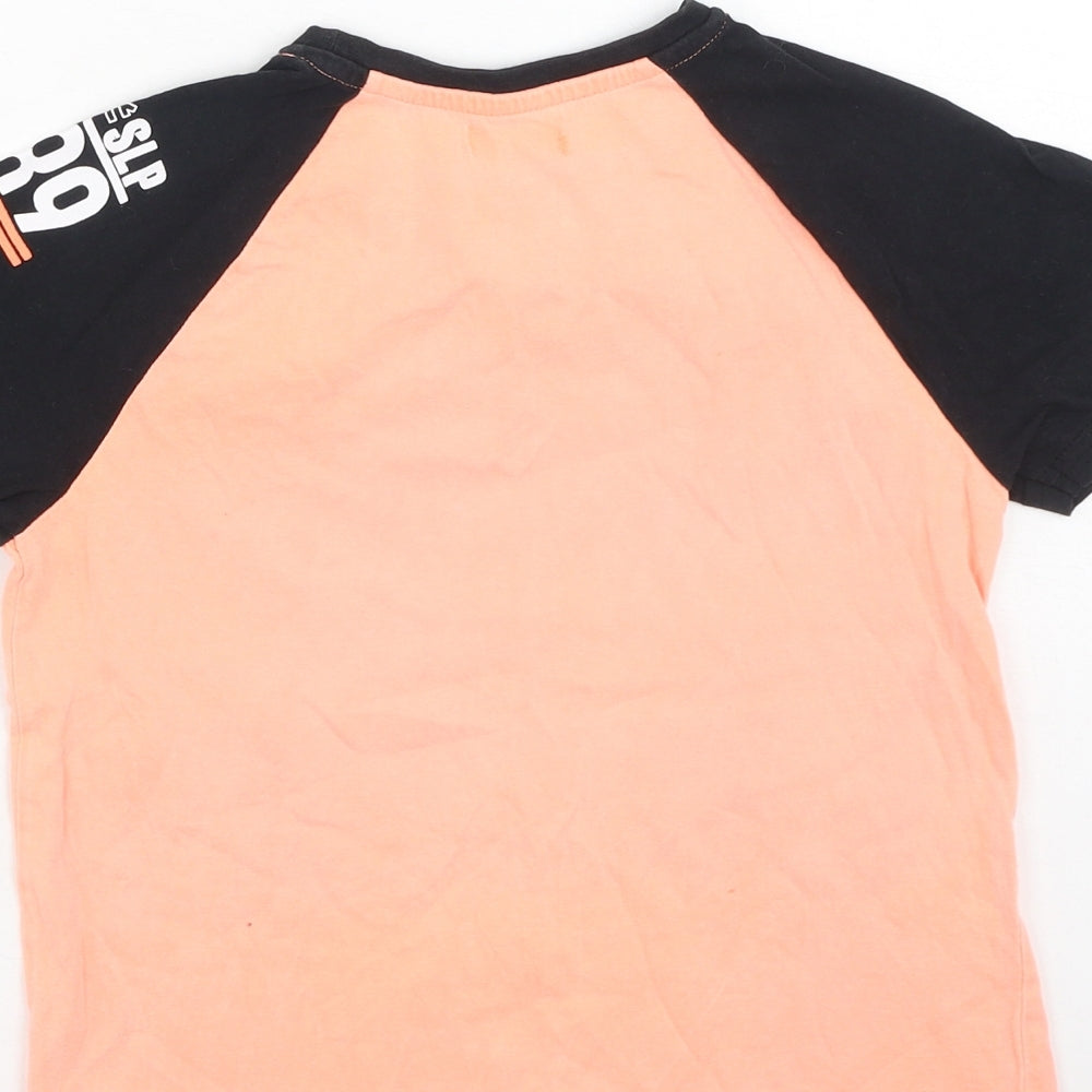 Preworn Boys Multicoloured Cotton Basic Casual Size 13-14 Years Round Neck