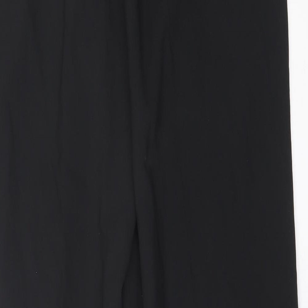 Preworn Mens Black Polyester Trousers Size 32 in L31 in Regular Button