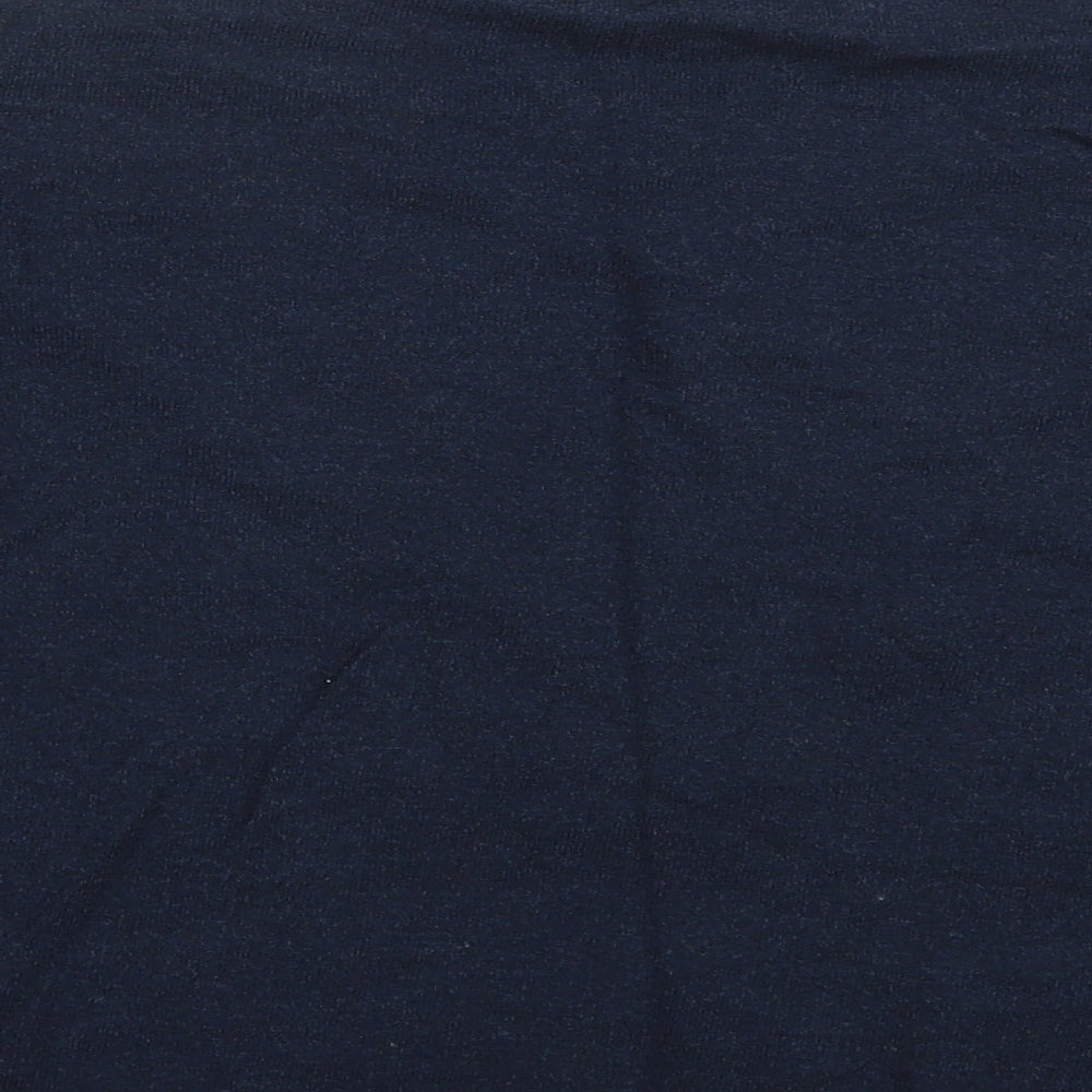 Warehouse Womens Blue Crew Neck Viscose Pullover Jumper Size 14