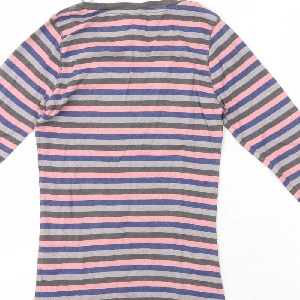 Originals Womens Multicoloured Crew Neck Striped 100% Cotton Pullover Jumper Size 8 - Size 8/10