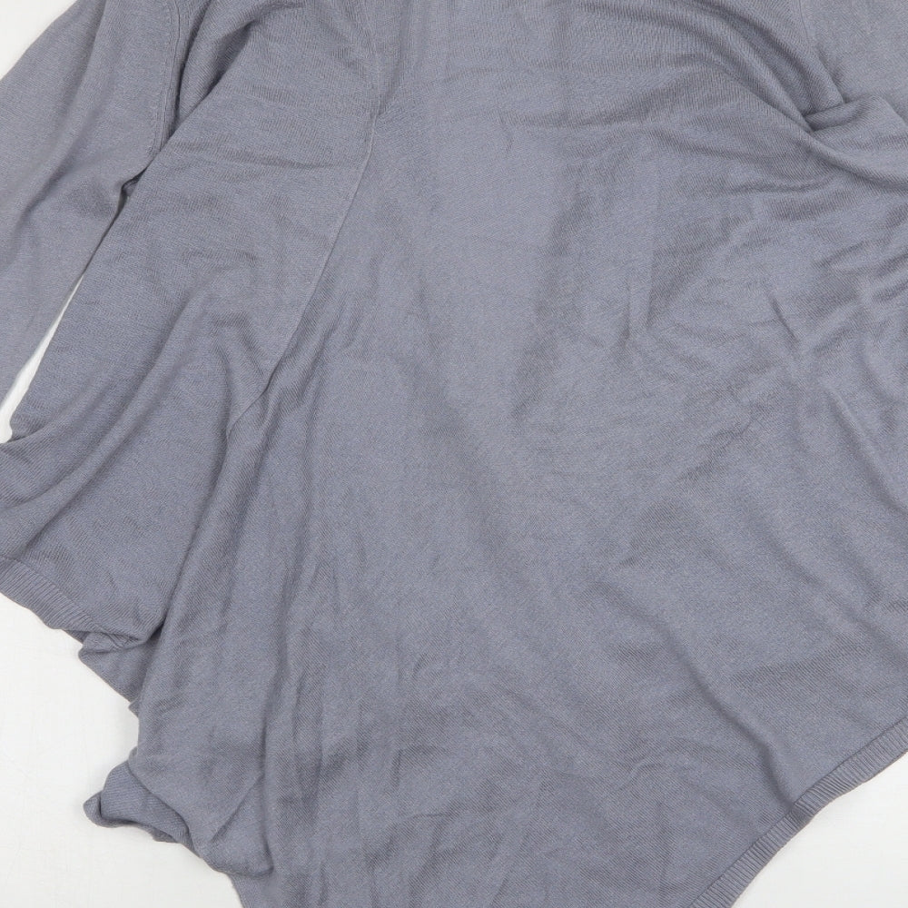 NEXT Womens Grey V-Neck Viscose Cardigan Jumper Size 14