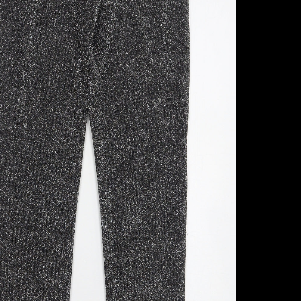 H&M Womens Grey Polyester Trousers Size S L29 in Regular