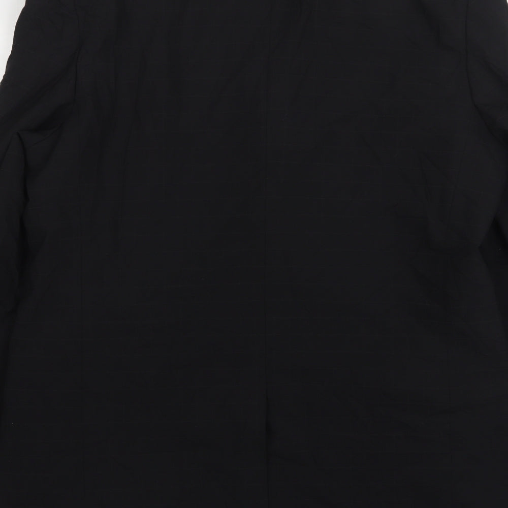NEXT Mens Black Check Wool Jacket Suit Jacket Size 44