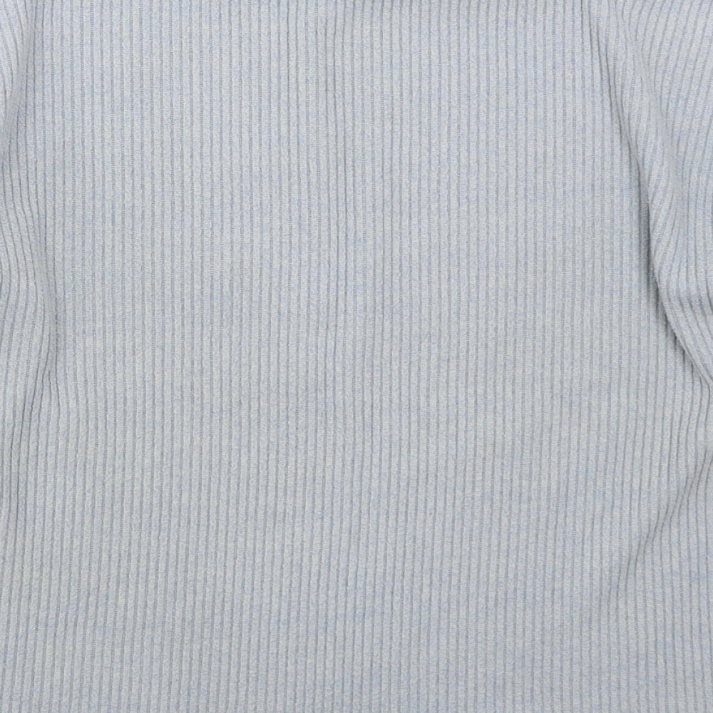 TU Womens Blue High Neck Polyester Pullover Jumper Size 10
