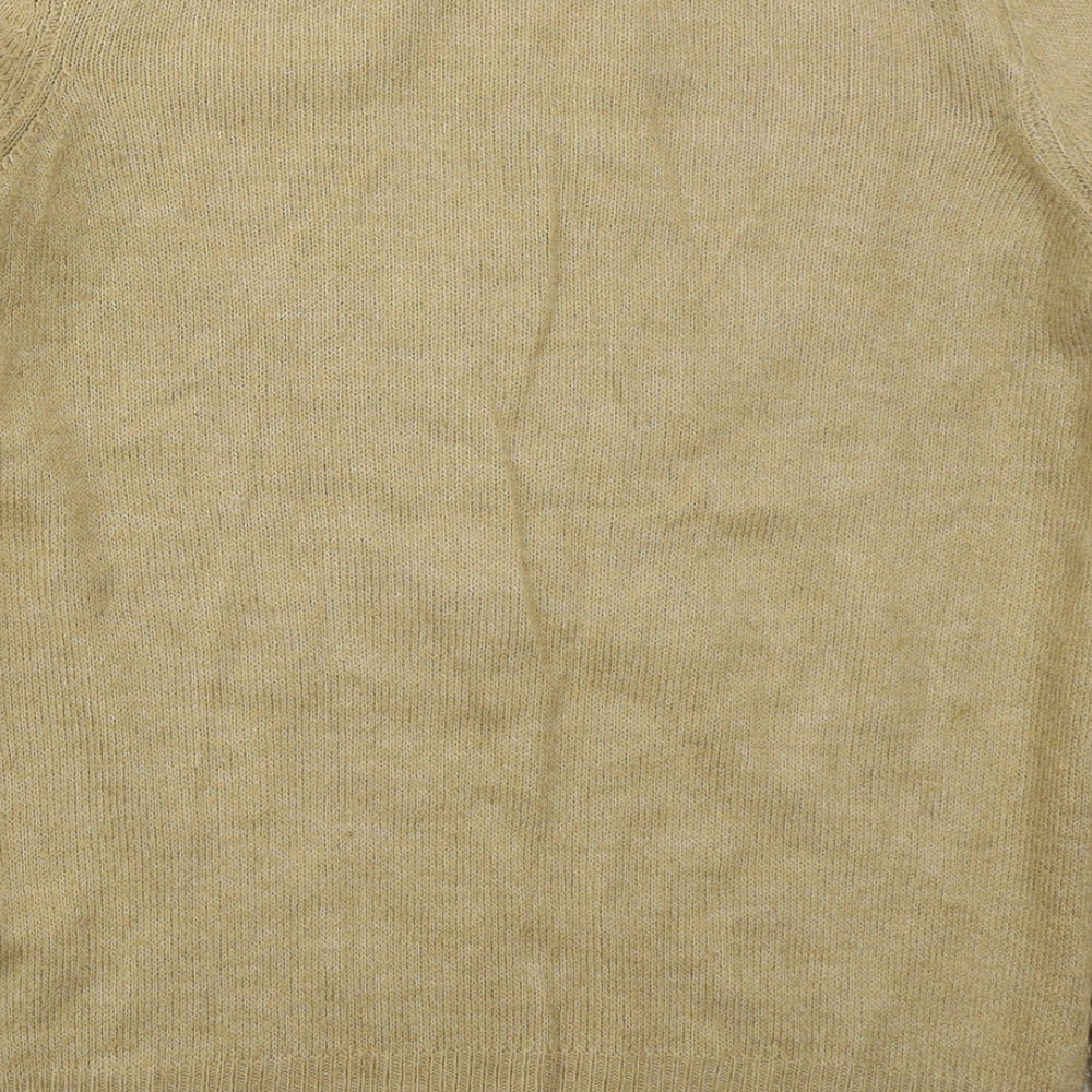 F&F Womens Brown Crew Neck Acrylic Pullover Jumper Size 8 - Star