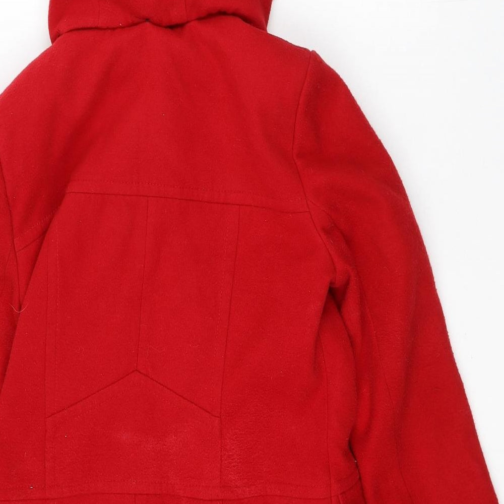 Debenhams Womens Red Trench Coat Coat Size 12