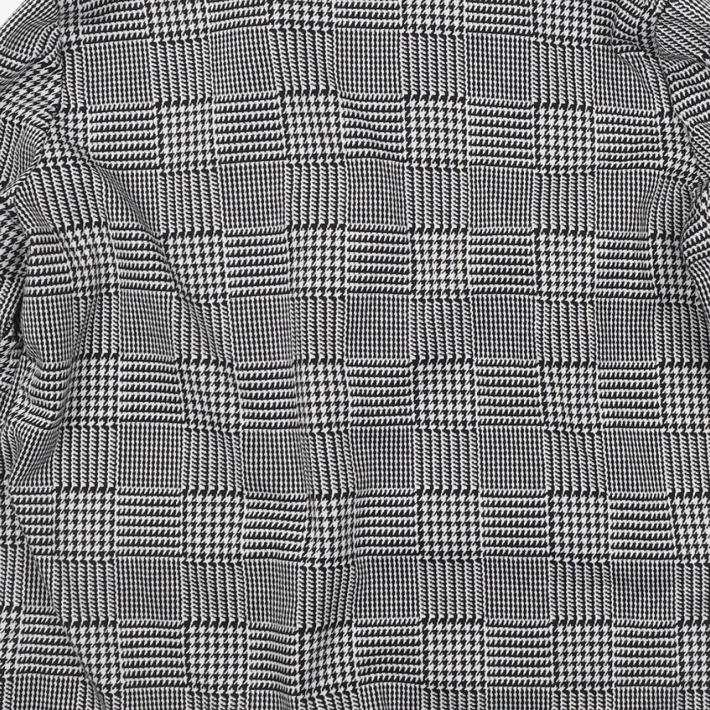 Papaya Womens Black Geometric Jacket Blazer Size 12
