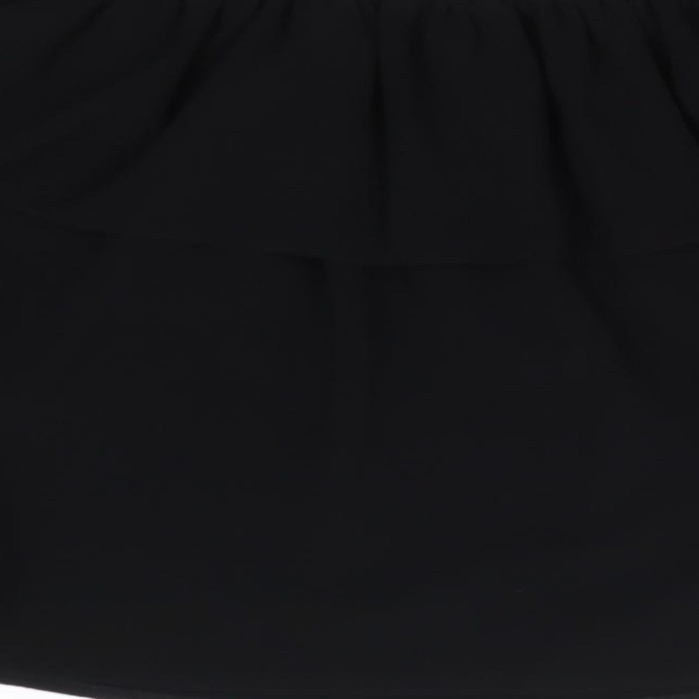 New Look Womens Black Polyester Cropped Blouse Size 8 Off the Shoulder