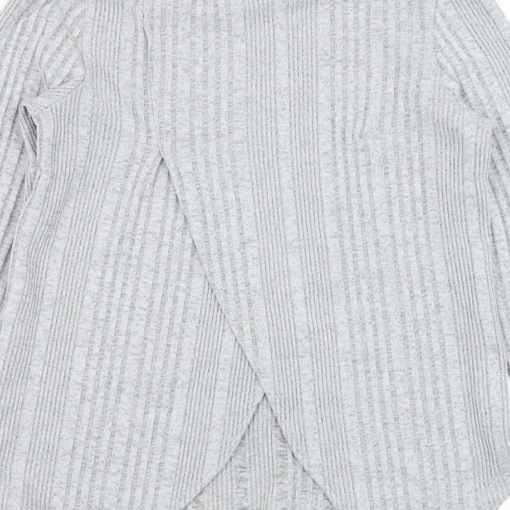 NEXT Womens Grey Round Neck Polyester Pullover Jumper Size S