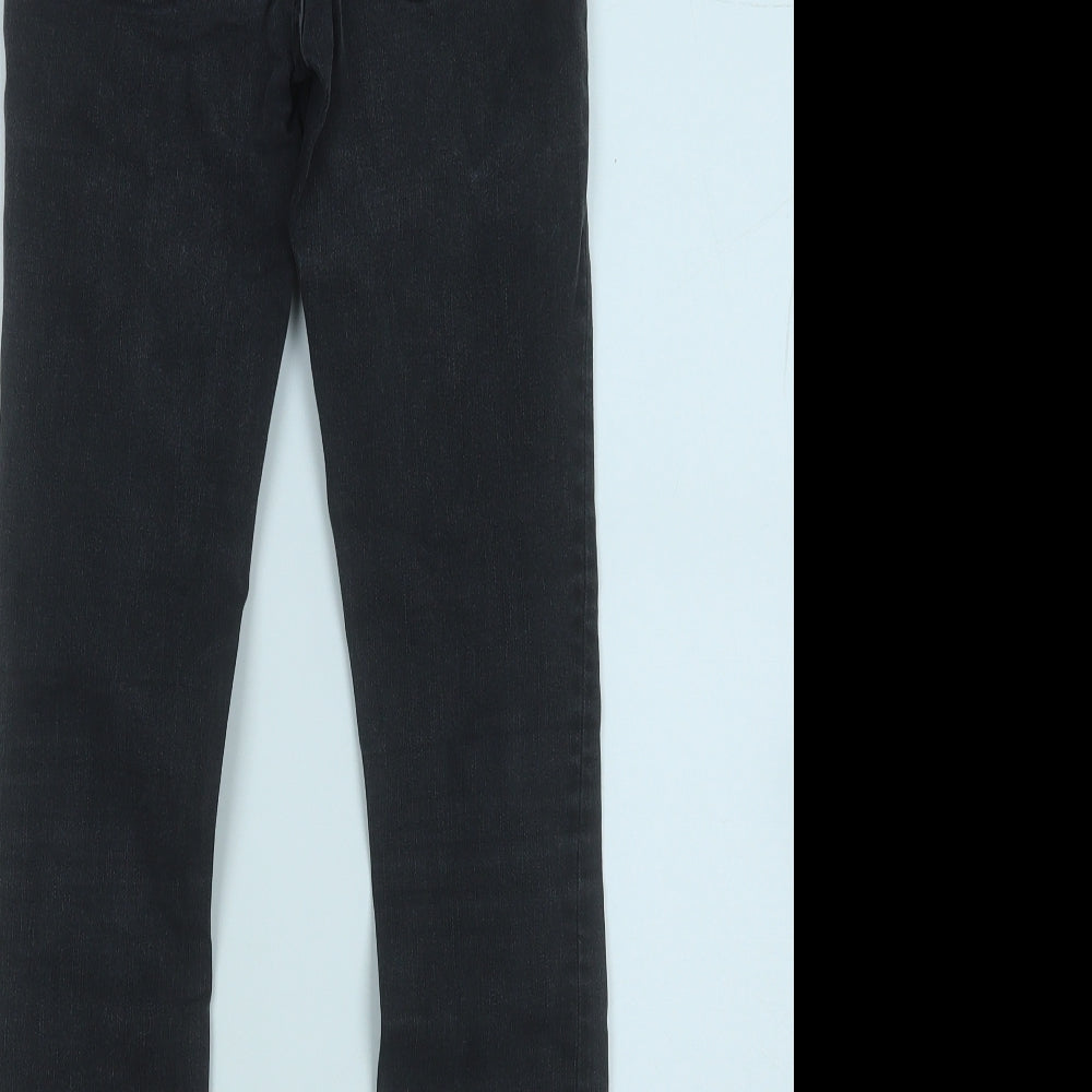 Zara Womens Grey Cotton Mom Jeans Size 6 L26 in Regular