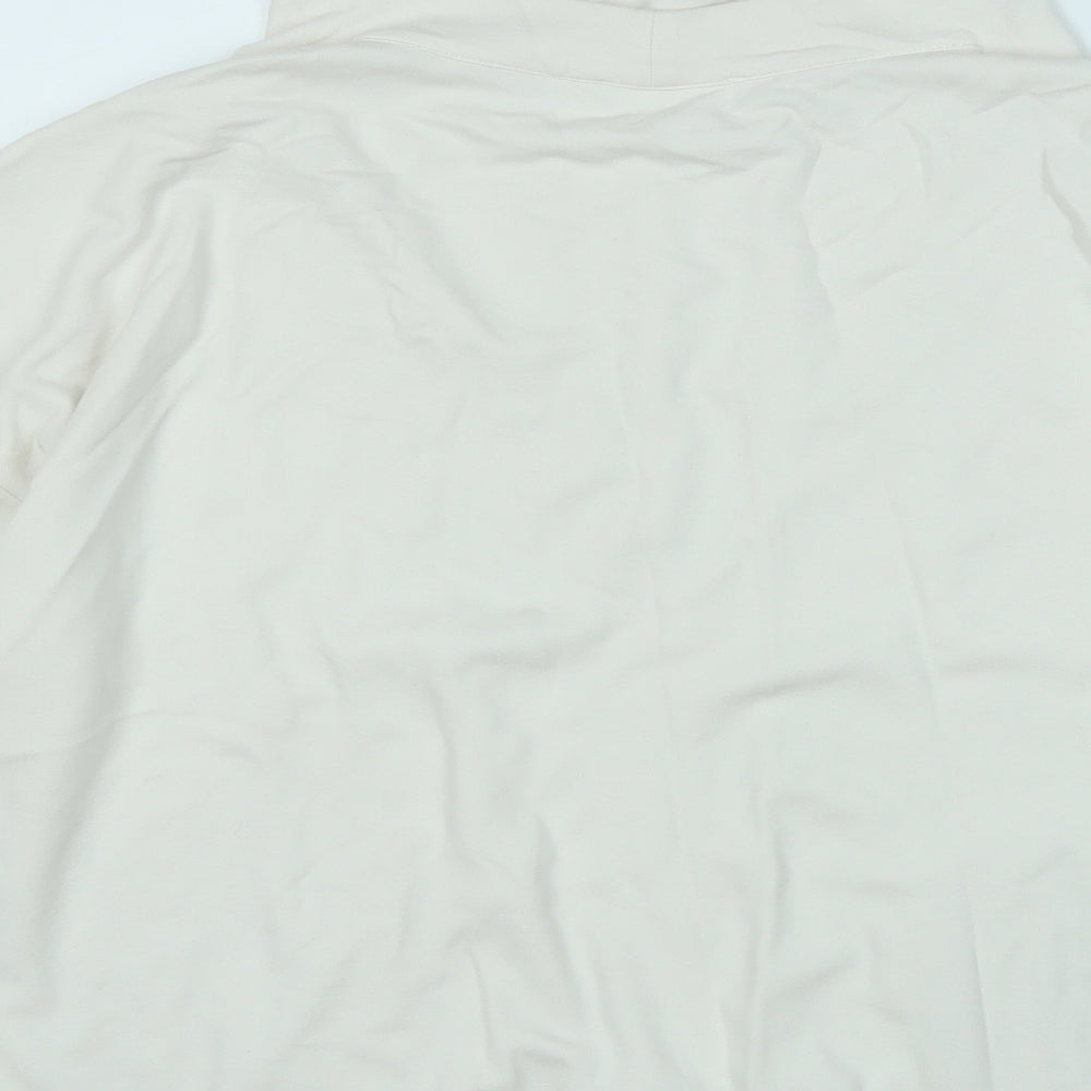 Gallery Womens White Viscose Pullover Sweatshirt Size XL