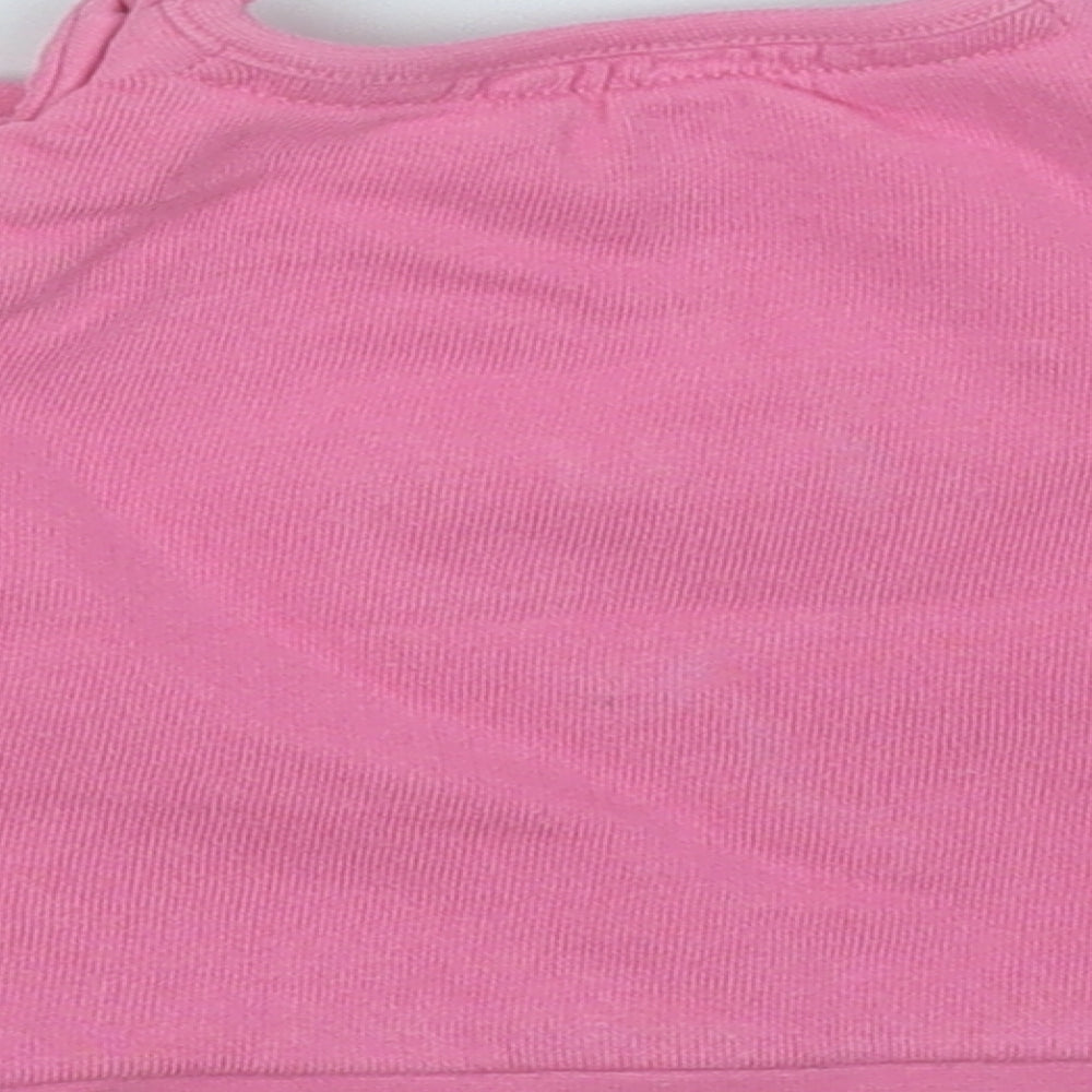 F&F Girls Pink Cotton Pullover Jumper Size 0-3 Months