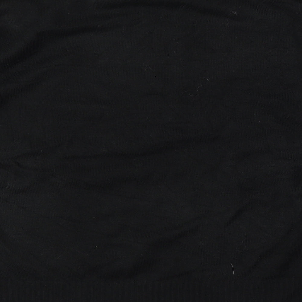 NEXT Womens Black Round Neck Acrylic Pullover Jumper Size L