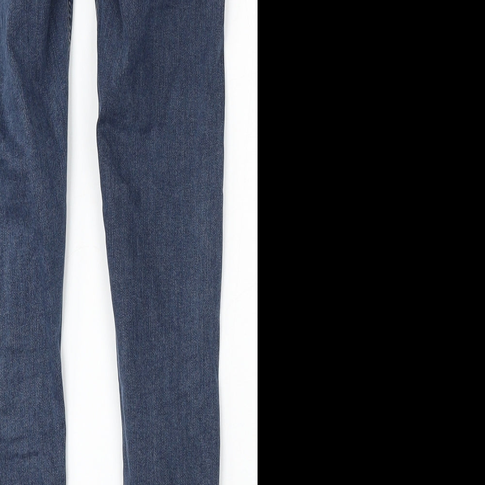 Topshop Womens Blue Cotton Skinny Jeans Size 26 L32 in Regular