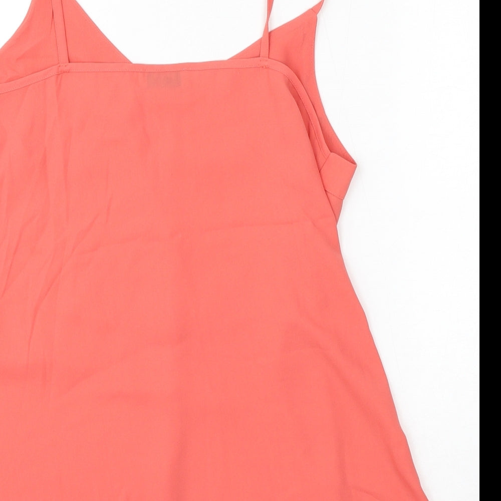 Matalan Womens Pink Polyester Basic Blouse Size 12 Round Neck