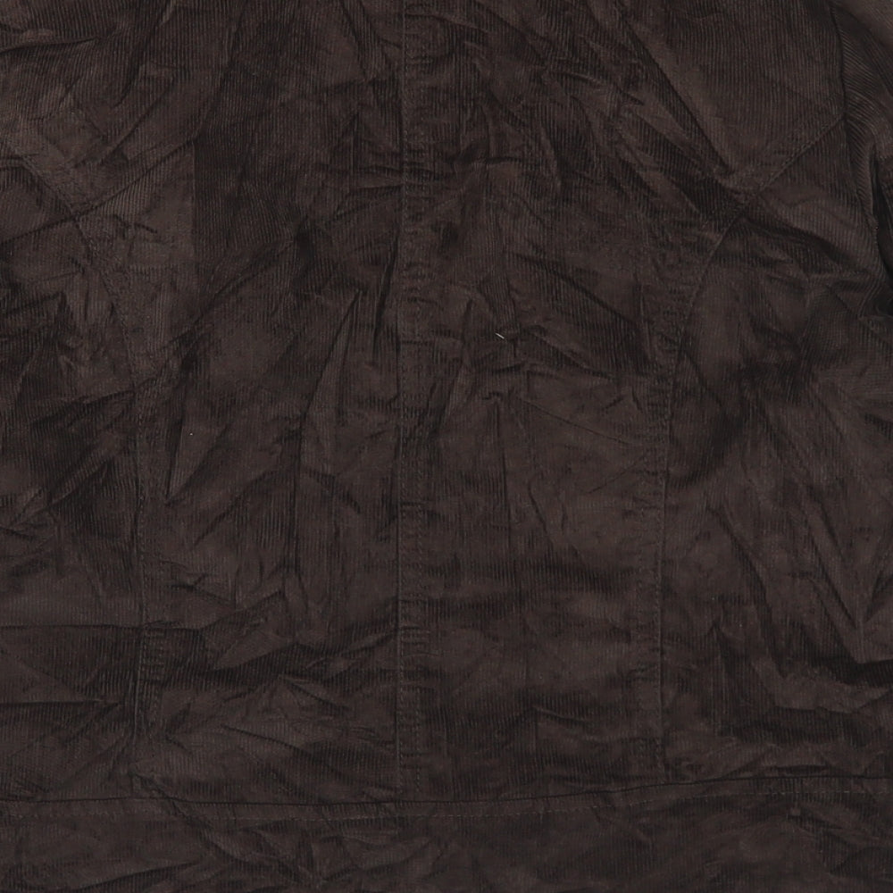 Marks & Spencer Womens Brown Jacket Size 10 Button