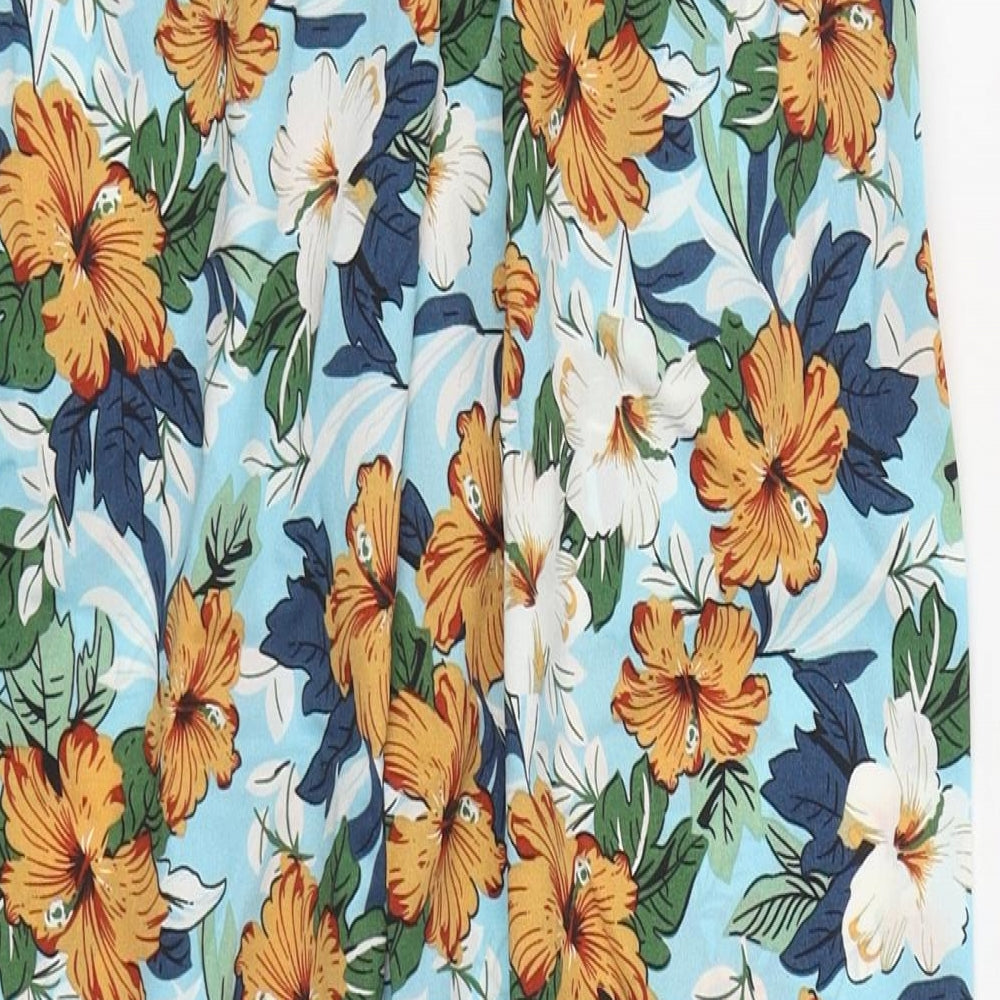 SheIn Girls Multicoloured Floral Polyester Harem Trousers Size 12 Years Regular
