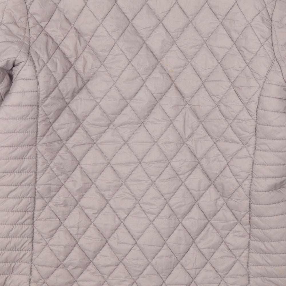 SOS Jenson Womens Brown Quilted Jacket Size M Zip