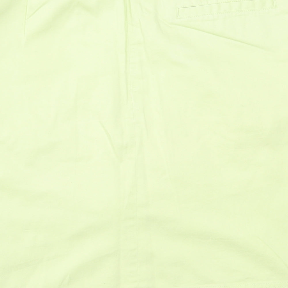 Daisy Womens Green Cotton A-Line Skirt Size 10 Zip