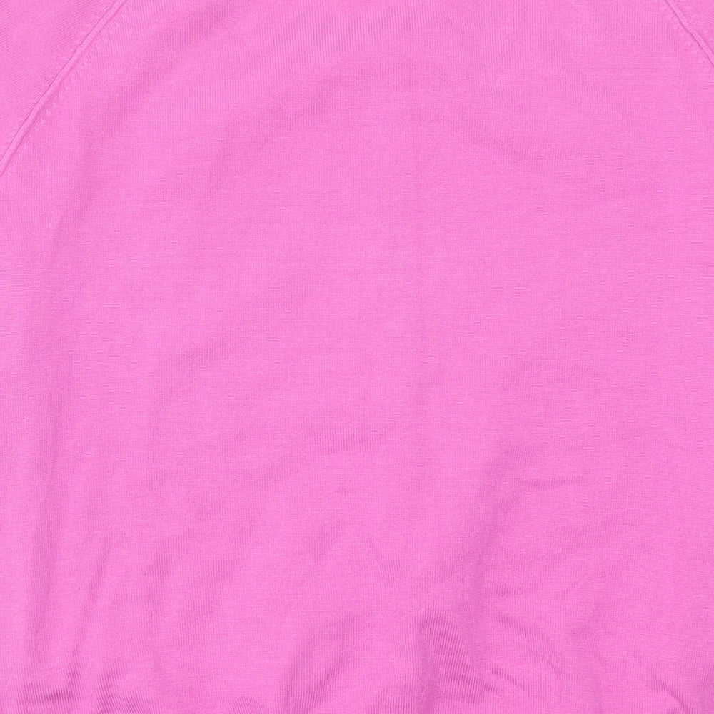 In Wear Womens Pink Crew Neck Viscose Cardigan Jumper Size M