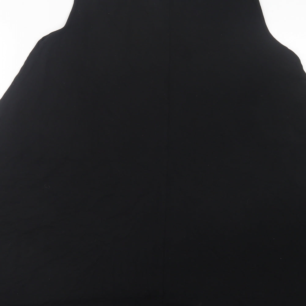 ASOS Womens Black Viscose A-Line Size 12 Crew Neck Pullover