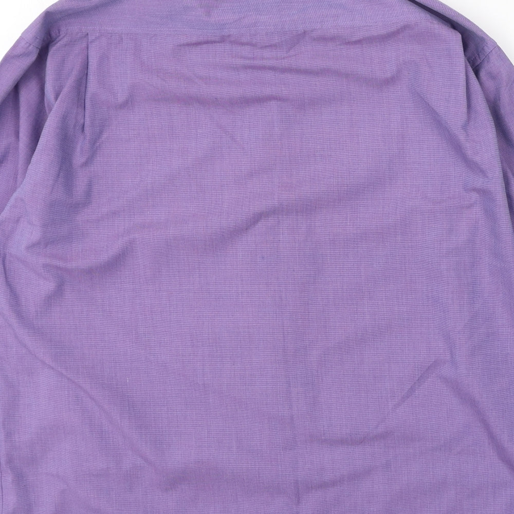 Burton Mens Purple Polyester Button-Up Size 38 Collared