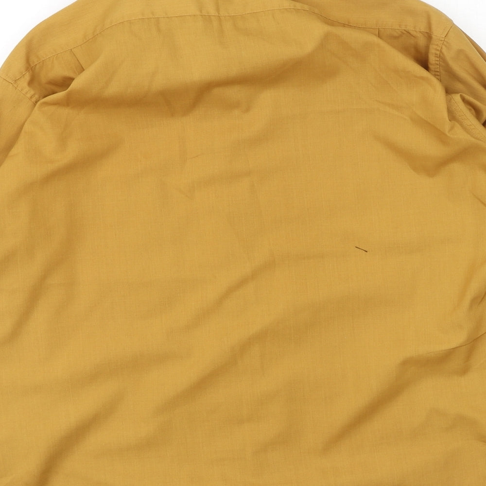 Debenhams Mens Orange Cotton Button-Up Size 38 Collared