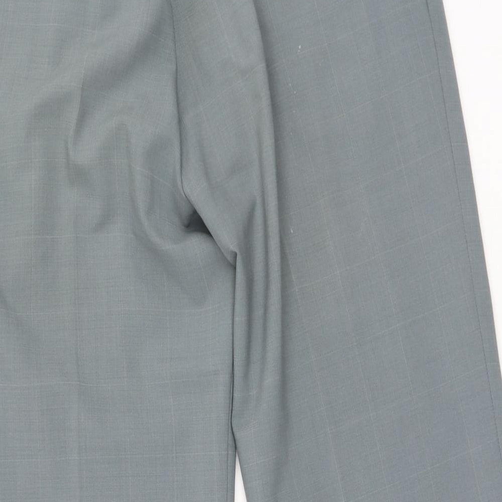 Marks and Spencer Mens Grey Polyester Trousers Size 30 L29 in Regular