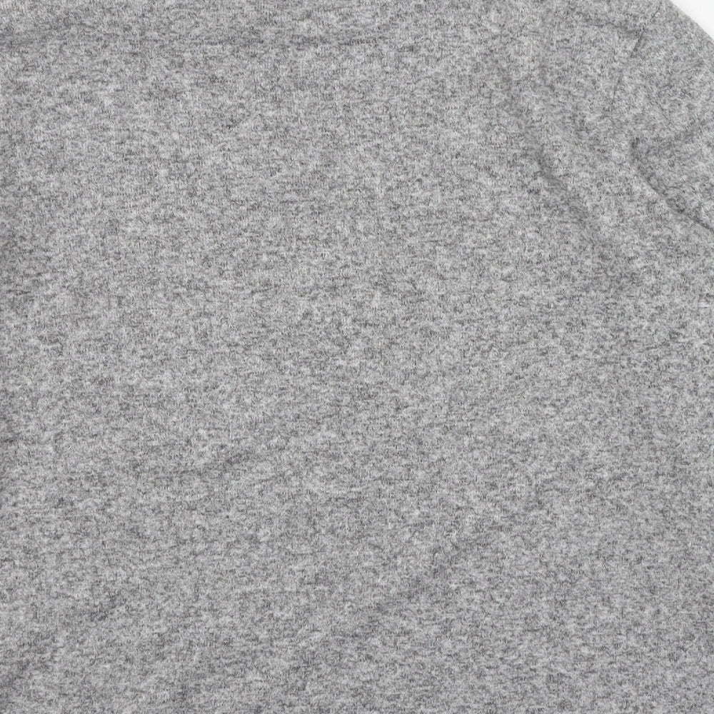 Zara Womens Grey Round Neck Viscose Pullover Jumper Size S