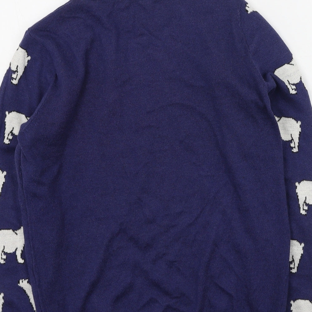 George Womens Multicoloured Round Neck Polyester Pullover Jumper Size 14