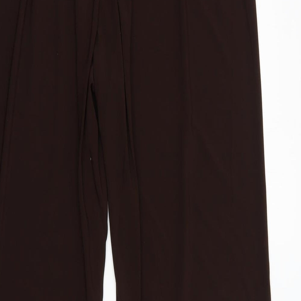Attitudes Womens Brown Polyester Trousers Size S L29 in Regular