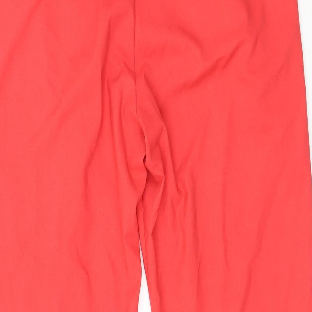 NEXT Womens Orange Polyurethane Trousers Size 10 L26.5 in Regular