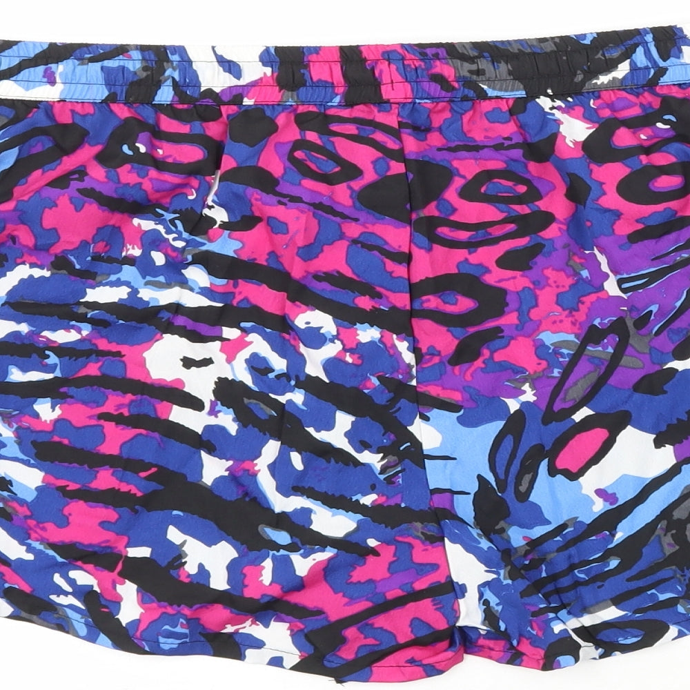 Preworn Womens Multicoloured Animal Print Polyester Sweat Shorts Size L L4 in Regular