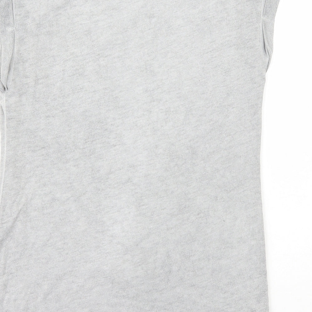 Internacionale Womens Grey Polyester Basic T-Shirt Size 8 Crew Neck - Rebel Love