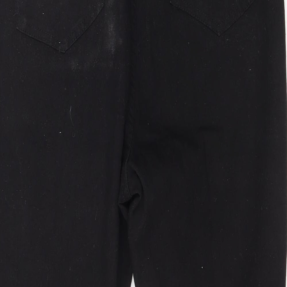 Nasty Gal Womens Black Cotton Straight Jeans Size 12 L25 in Regular